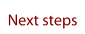 Next steps